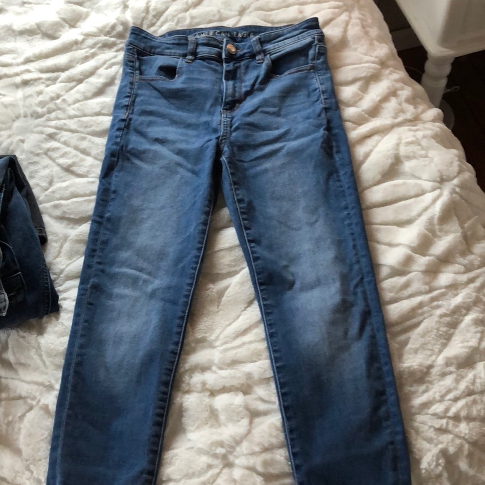 American Eagle Medium Wash High Rise Jeggings